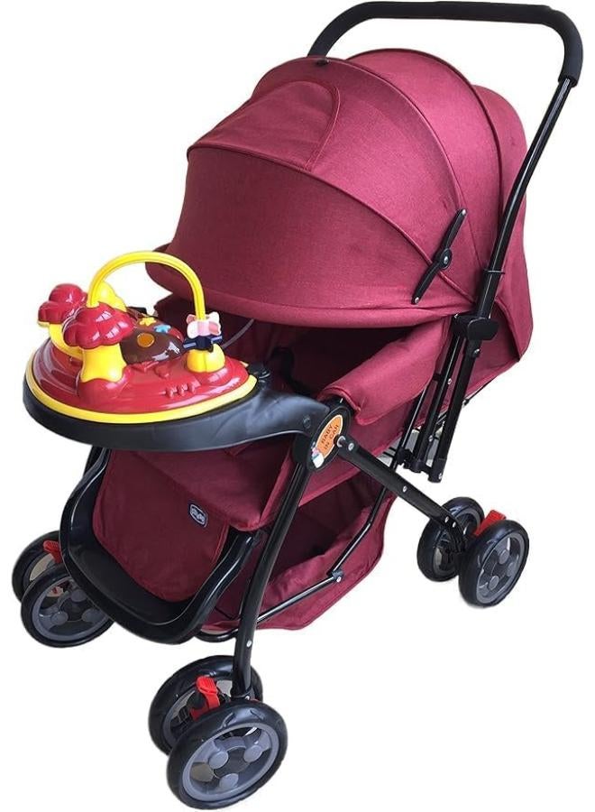 ال سي عربة أطفال قابلة للطي وخفيفة الوزن مع مقعد قابل للتعديل ومظلة شمسية للأطفال حديثي الولادة والأطفال الصغار - Image 1